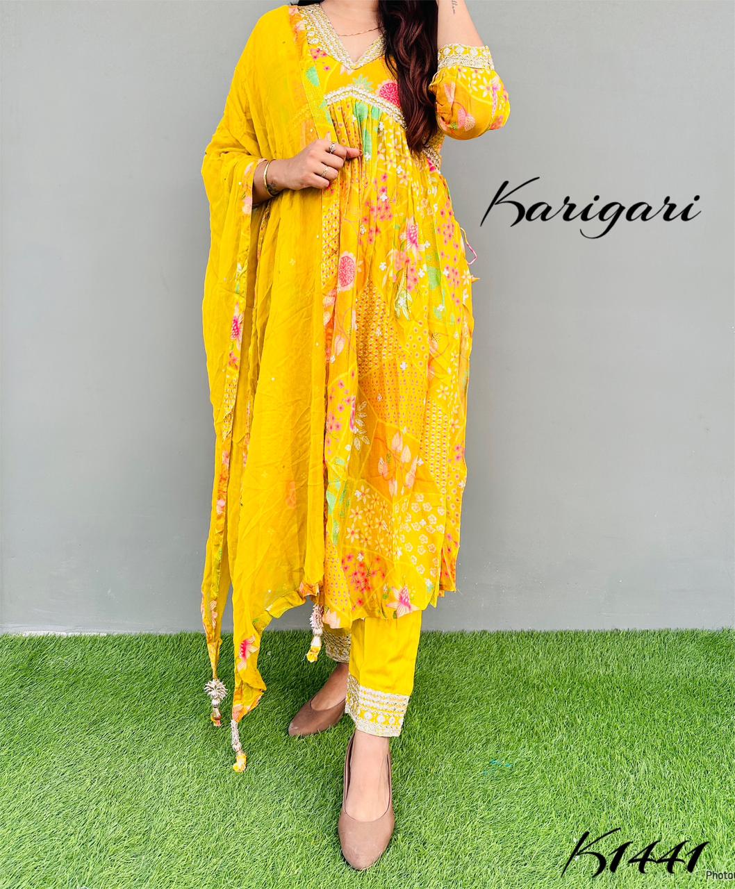 karigari by DKH k1441 Premium pure chinnon