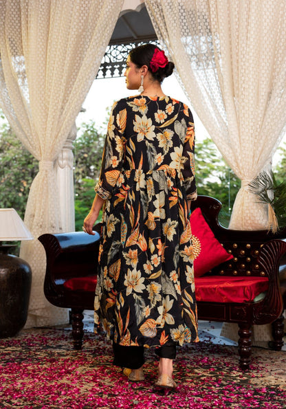 karigari by DKH   Premium chinnon digital printed 3 pc suit